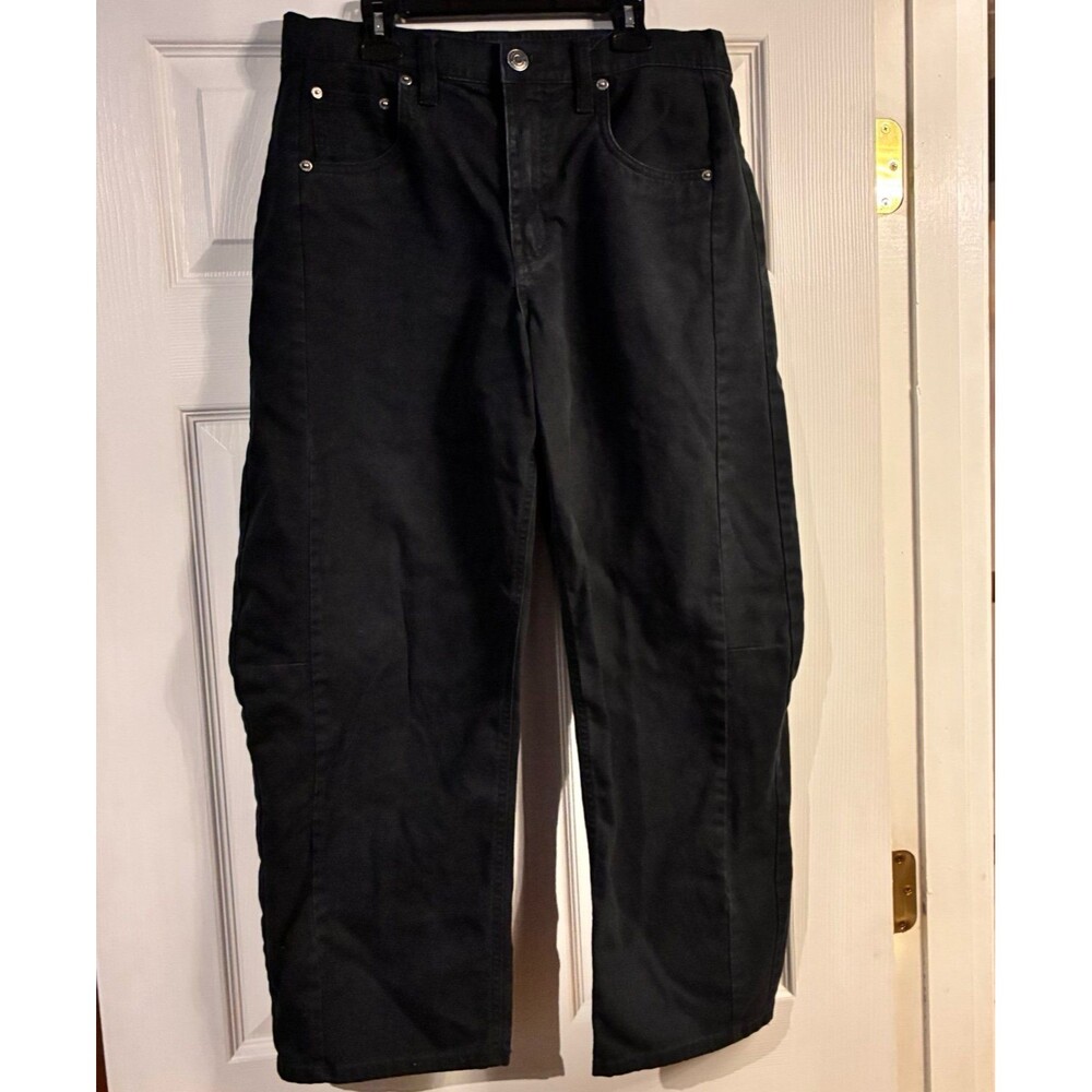 Aeropostale Black Barrel Denim Jeans Size Medium - Picture 2 of 11